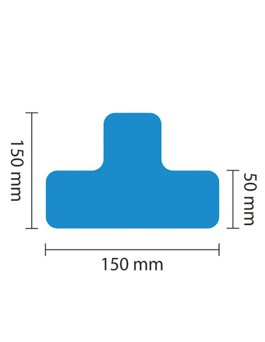 Vloermarkering T-Profiel - Blauw - Set Van 25 Stuks 1