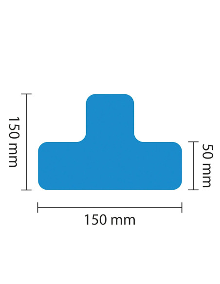 Vloermarkering T-Profiel - Blauw - Set Van 25 Stuks 1