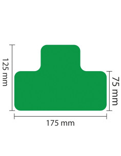Vloermarkering T-Profiel - Groen - Set Van 25 Stuks 1