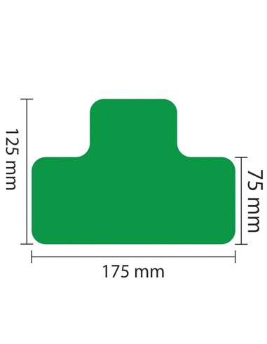 Vloermarkering T-Profiel - Groen - Set Van 25 Stuks 1