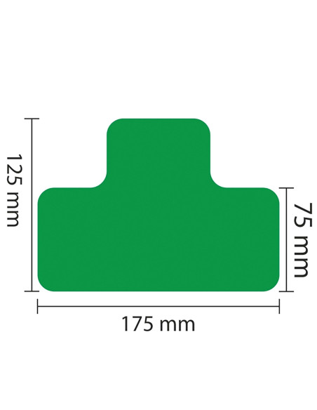 Vloermarkering T-Profiel - Groen - Set Van 25 Stuks 1