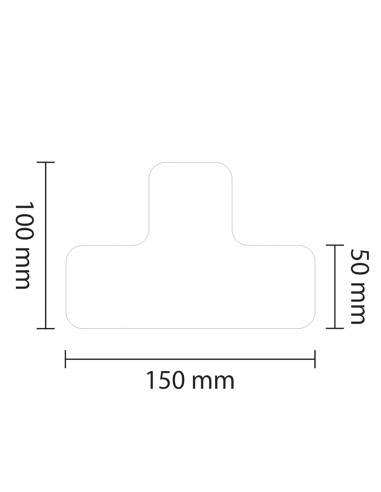 Vloermarkering T-Profiel - Wit - Set Van 25 Stuks 1