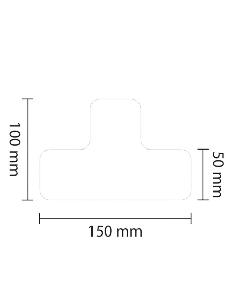 Vloermarkering T-Profiel - Wit - Set Van 25 Stuks 1