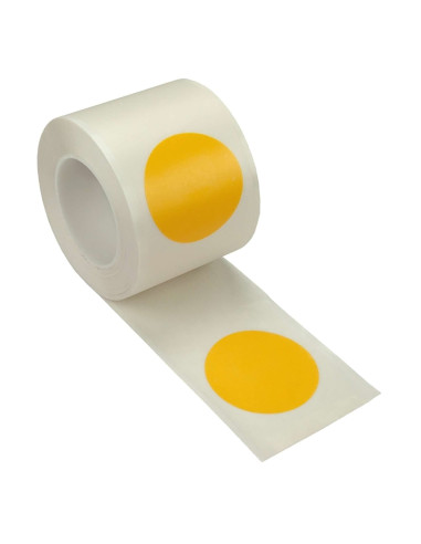 Stippen vloermarkering op rol - geel  - zelfklevend 1