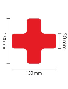 Vloermarkering Kruisprofiel - Rood - Set Van 25 Stuks 1