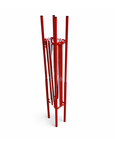 Strellis Metalen Schaarhek 4-Zijdig Rood/Wit Opvouwbaar 2