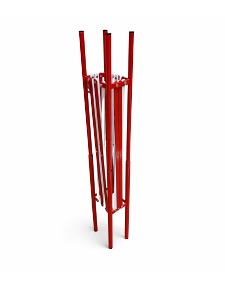 Strellis Metalen Schaarhek 4-Zijdig Rood/Wit Opvouwbaar 2