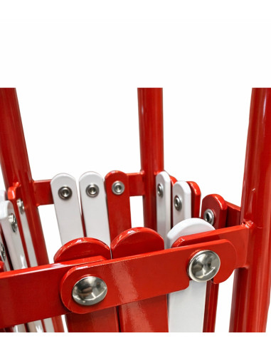 Strellis Metalen Schaarhek 4-Zijdig Rood/Wit Opvouwbaar 3