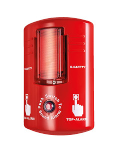 B-Safety TOP-ALARM Lokale Handbrandmelder met Sirene en Flitslicht, Rood, 260 x 160 x 75 mm 1