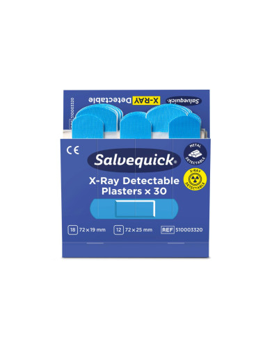 Cederroth Salvequick Blauw X-Ray Detect Pleisters 6 Refills kopen? Bestel nu!