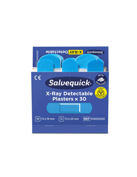 Cederroth Salvequick Blauw X-Ray Detect Pleisters 6 Refills kopen? Bestel nu!