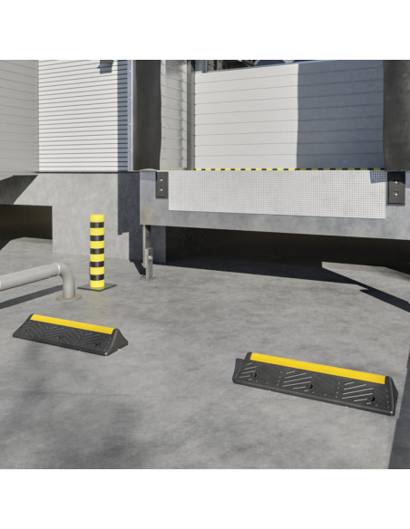 Truck Stopper parkeerbegrenzing voor vrachtwagens - rubber - geel/zwart kopen? Bestel nu!