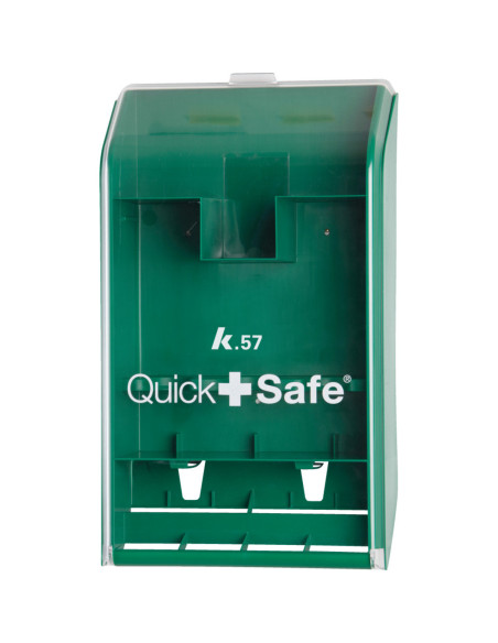 EHBO-station QuickSafe, ongevuld, wandmontage, groen - 430 x 253 x 92 mm kopen? Bestel nu!