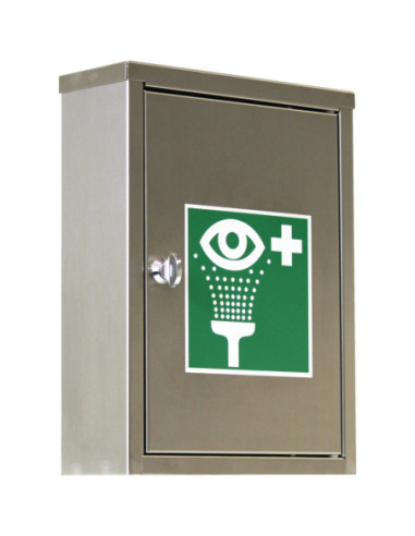 Wandkast voor oogspoelflessen, leeg - roestvrij staal - 355 x 265 mm kopen? Bestel nu!