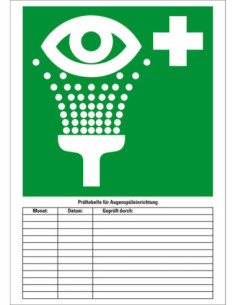 Testbordenset voor oogdouches - 5 testborden, groen frame, stift kopen? Bestel nu!