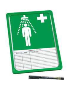 Controleborden-set lichaamsdouche - 5 borden, groen frame en stift kopen? Bestel nu!
