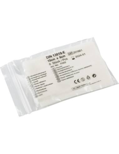 Navulpak wondsnelverband DIN 13157, steriel, 10 x 6 cm - 60 stuks kopen? Bestel nu!