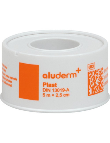 Aluderm Plast hechtpleister DIN 13019, beige, 5 m x 2,5 cm, 5 rollen kopen? Bestel nu!