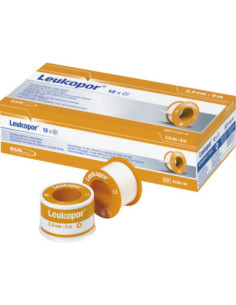 Leukopor rolpleister, gevoelige huid, wit, 2,5 cm x 9,2 m - 12 rollen kopen? Bestel nu!