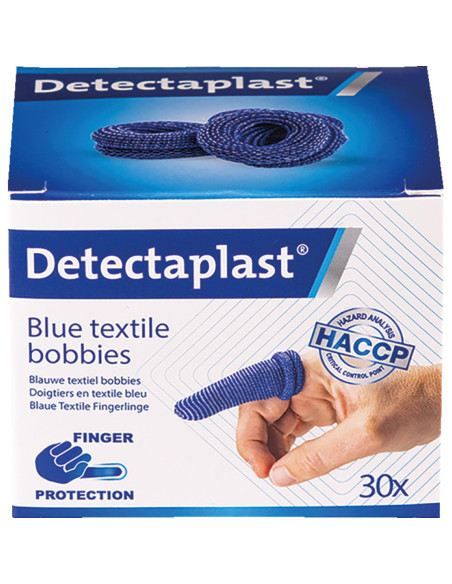 Detectaplast textiel vingerlingen, blauw - 30 stuks kopen? Bestel nu!