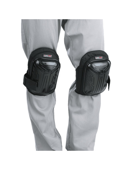 Kneetek Basic Black kniebeschermers, EN 14404, klittenband kopen? Bestel nu!