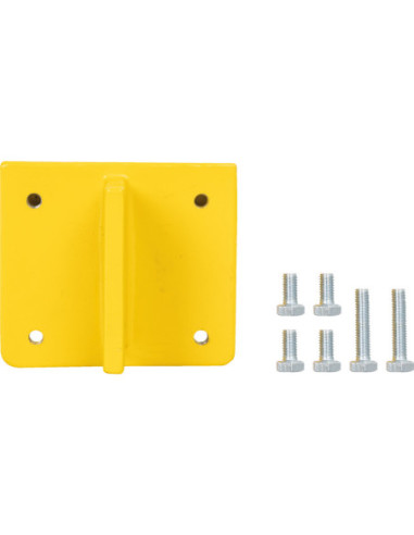 Adapter voor beschermbarrière, staal, geel - 125 x 110 mm kopen? Bestel nu!