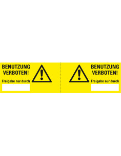 Stekkerlabels geel/zwart, folie - 120 x 30 mm - 3 per vel kopen? Bestel nu!