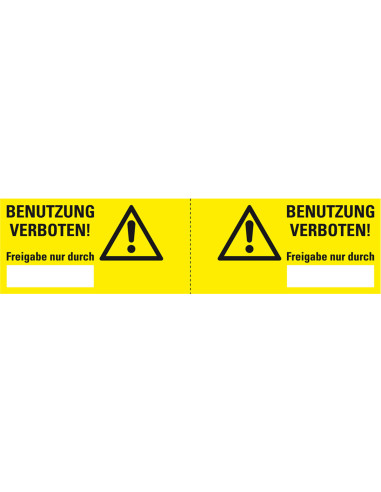Stekkerlabels geel/zwart, folie - 120 x 30 mm - 3 per vel kopen? Bestel nu!