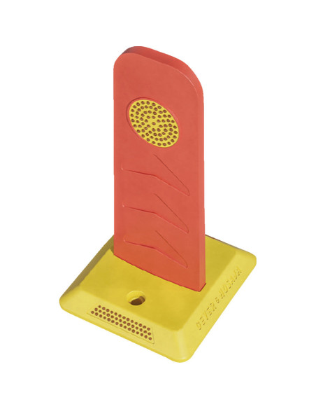 Flexibele rijbaanbegrenzer, overrijdbaar - rubber - geel/rood - 285 mm kopen? Bestel nu!