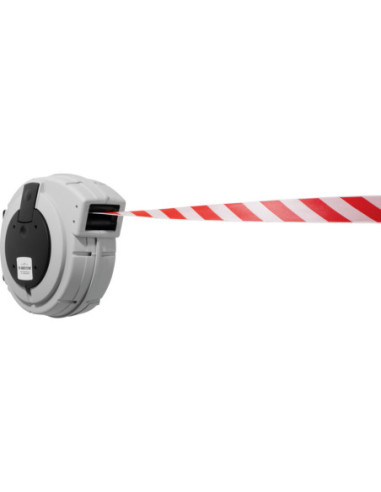 Afzettrommel - band rood/wit gearceerd - 25 m kopen? Bestel nu!