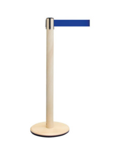 Afzetpaal met trekband, houtlook - band 4 m kopen? Bestel nu!