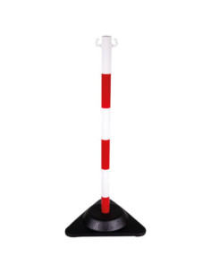 Afzetpaal Clever met voet en kettingogen - rood/wit - 900 mm kopen? Bestel nu!