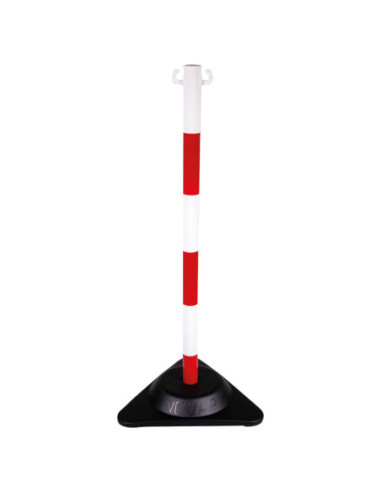 Afzetpaal Clever met voet en kettingogen - rood/wit - 900 mm kopen? Bestel nu!