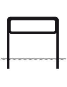 Buisframe 2-poots om in te betonneren, voor bord 1000 x 333 mm - 1750 mm kopen? Bestel nu!