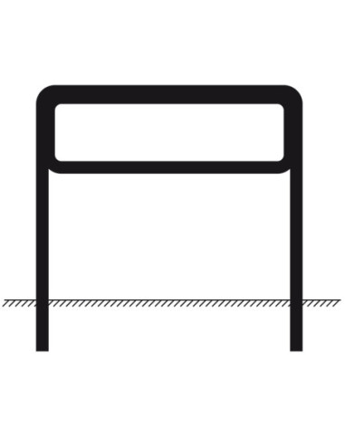 Buisframe 2-poots om in te betonneren, voor bord 1000 x 333 mm - 1750 mm kopen? Bestel nu!