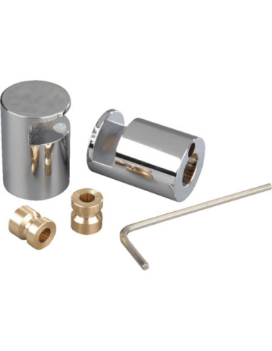Klembevestiging voor acrylglasborden 2-6 mm, messing, Ø 20 mm, 2 stuks kopen? Bestel nu!