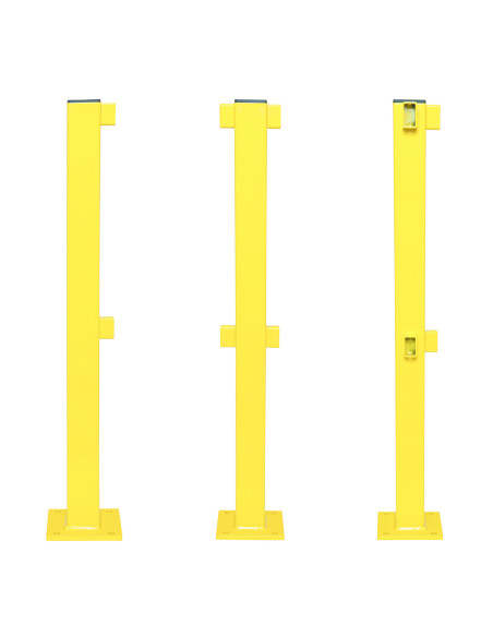 Magazijn railing S-Line begin-/eindpaal, gecoat, geel kopen?