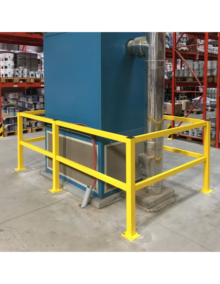 Magazijn railing S-Line middenpaal, verzinkt en gecoat, geel kopen?