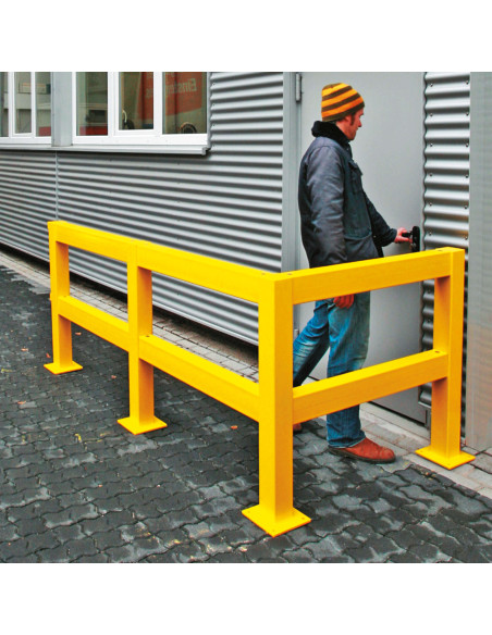 Magazijn railing XL-Line dwarsbalk, gecoat, geel kopen?