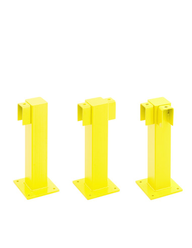 Magazijn railing XL-Line begin-/eindpaal 500 mm, gecoat, geel kopen?