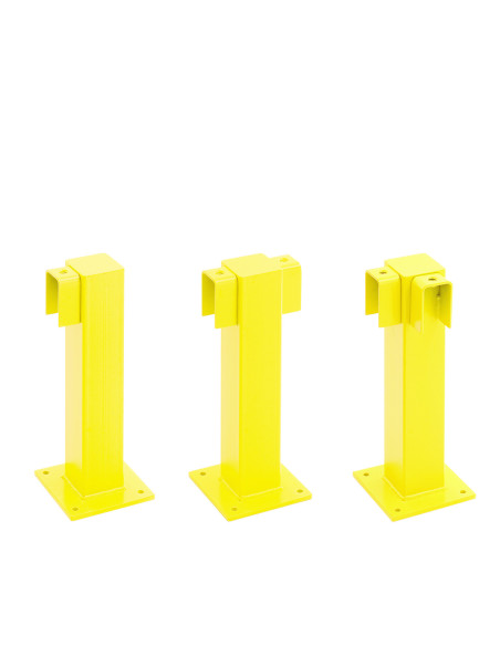 Magazijn railing XL-Line begin-/eindpaal 500 mm, gecoat, geel kopen?