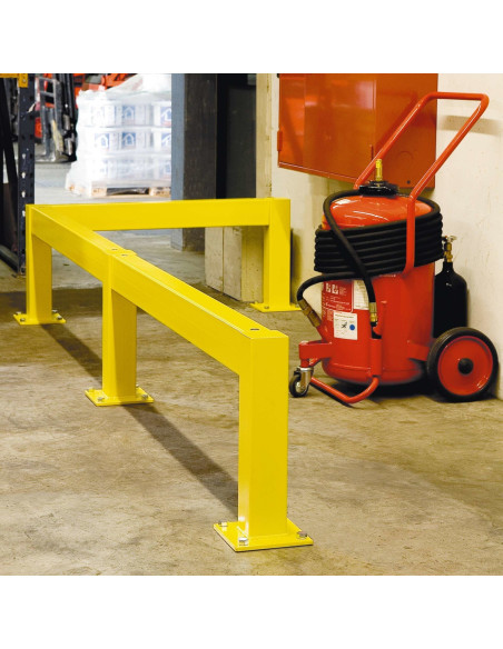 Magazijn railing XL-Line hoekpaal, verzinkt en gecoat, geel kopen?