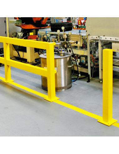 Magazijn railing XL-Line vrijstaande paal 1000 mm, gecoat, geel kopen?
