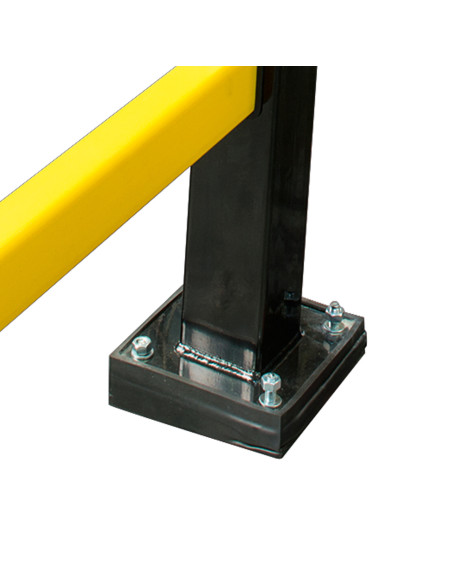 Magazijn railing HYBRID begin-/eindpaal, gecoat, zwart kopen?