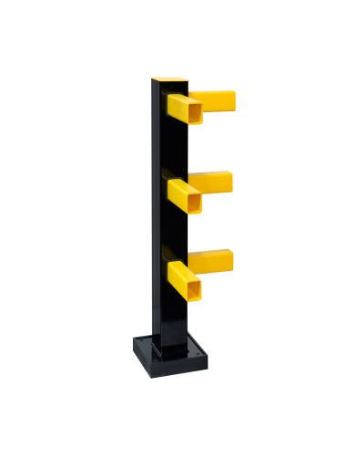 Magazijn railing HYBRID hoekpaal, gecoat, zwart kopen?