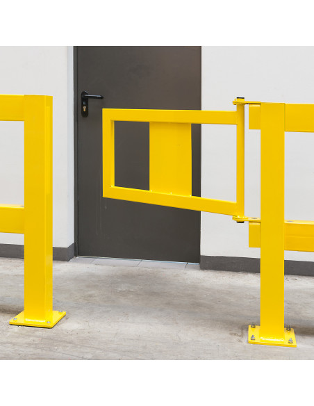 Manuele deur voor magazijn railing XL-Line, gecoat, geel kopen?