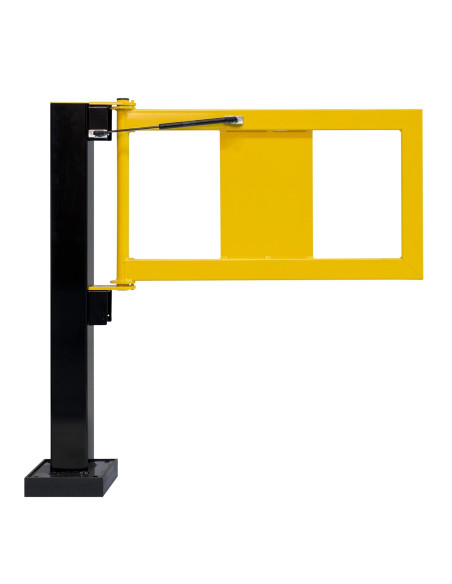 Deur met gasdrukveer voor magazijn railing HYBRID, zwart geel kopen?
