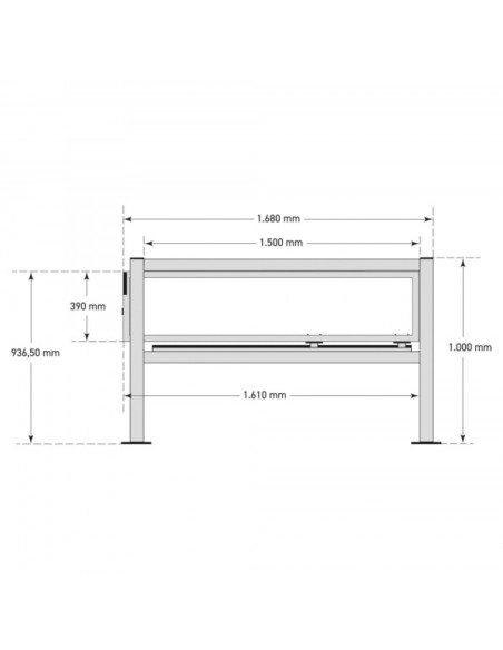 Schuifdeur voor magazijn railing S-Line, gecoat, geel kopen?