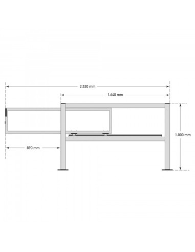 Schuifdeur voor magazijn railing S-Line, gecoat, geel kopen?
