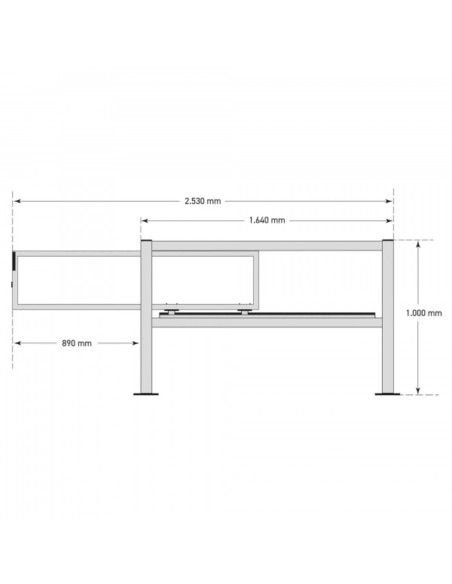 Schuifdeur voor magazijn railing S-Line, gecoat, geel kopen?
